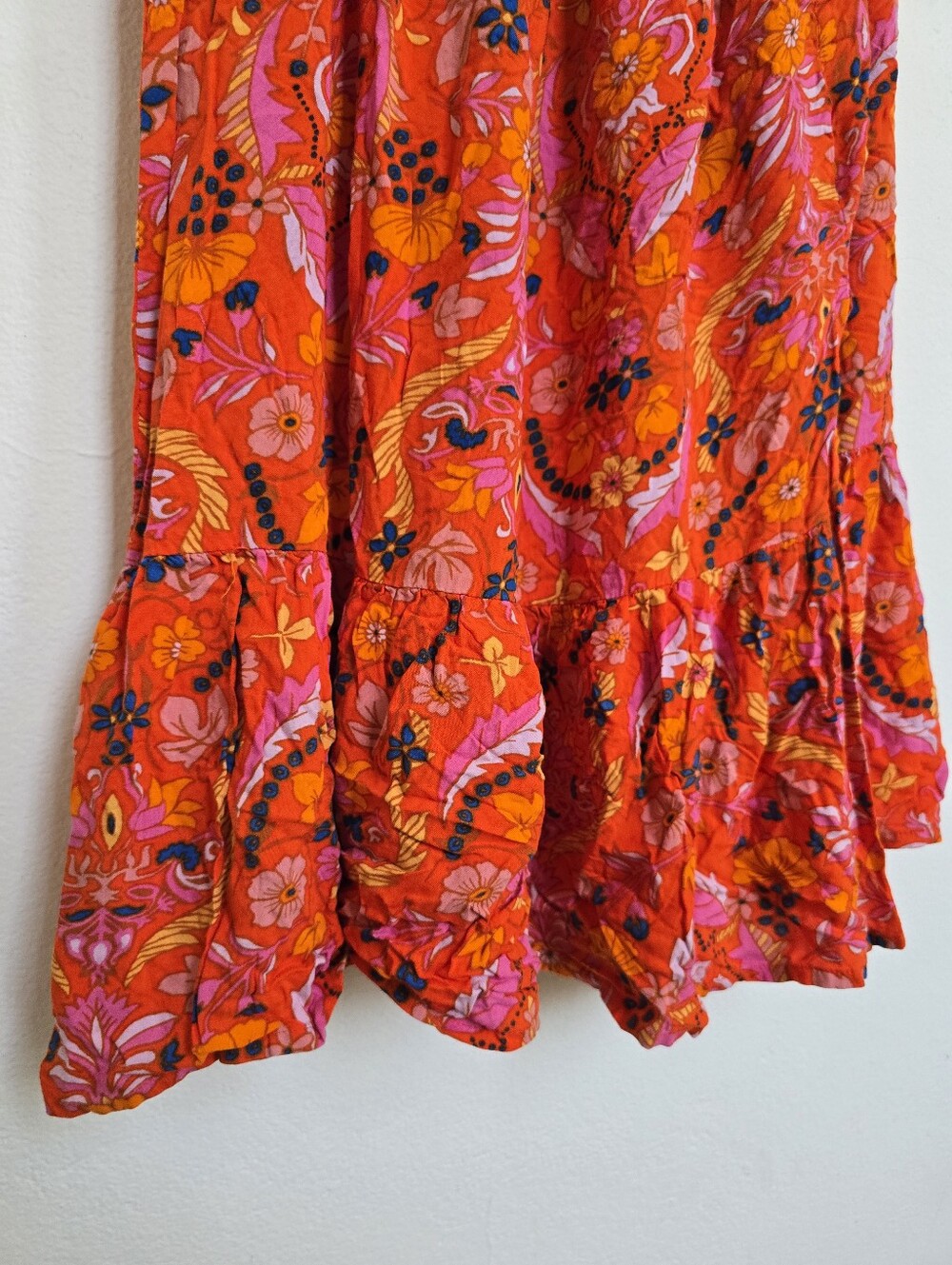 Band of the Free One Shoulder Boho Floral Midi Dress L - Picture 9 of 15